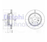 2x Disco de freno ventilado BG3041C DELPHI para BMW 3 Touring 3 3 Descapotable