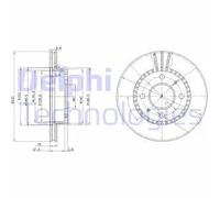 DELPHI BG3206 Disco de freno