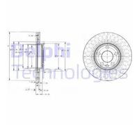 DELPHI BG3222 Disco de freno