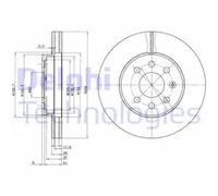 DELPHI BG3334 Disco de freno