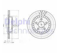 2x Disco de freno ventilado BG3536 DELPHI para TOYOTA RAV 4 I RAV 4 I Cabrio