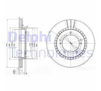2x Disco de freno ventilado BG3587 DELPHI para SUZUKI VITARA VITARA Cabrio