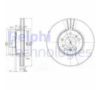 DELPHI BG3628 Disco de freno