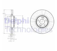 DELPHI BG3688 Disco de freno