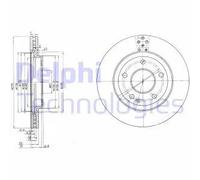 2x Disco de freno ventilado BG3709 DELPHI para MERCEDES-BENZ VANEO
