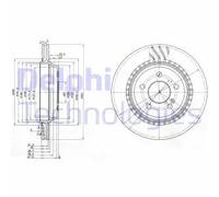DELPHI Discos de freno para MERCEDES-BENZ: Classe E, Classe CLK, Classe C, Classe SLK, Classe CLS, Classe CL, Classe S (Ref: BG3726)