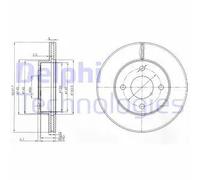 DELPHI BG3763 Disco de freno