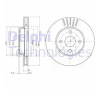 DELPHI BG3781 Disco de freno
