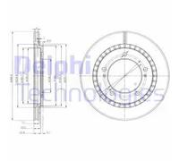 2x Disco de freno ventilado BG3820 DELPHI para SUZUKI GRAND VITARA I