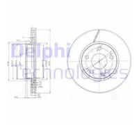 DELPHI BG3845C Disco de freno