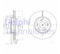 DELPHI BG3980C Disco de freno