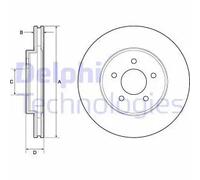 DELPHI BG4120 Disco de freno