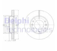 2x Disco de freno ventilado BG4137 DELPHI para KIA CARNIVAL / GRAND CARNIVAL III