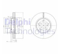 DELPHI Discos de freno para LEXUS: IS (Ref: BG4139C)