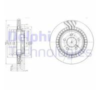 2x Disco de freno ventilado BG4144 DELPHI para MERCEDES-BENZ CLASE S SL