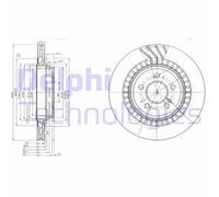 2x Disco de freno ventilado BG4144 DELPHI para MERCEDES-BENZ CLASE S SL