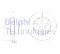 2x Disco de freno ventilado BG4187C DELPHI para SAAB OPEL CHEVROLET