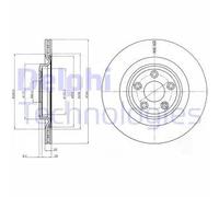 DELPHI Discos de freno para JAGUAR: XF, XK, XJ (Ref: BG4202C)