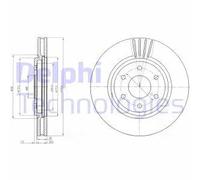 Discos de freno DELPHI BG4205 delantero, ventilado , 2 Pieza