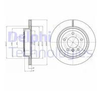 2x Disco de freno ventilado BG4223C DELPHI para BMW Z4 Roadster