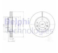 DELPHI BG4261 Disco de freno
