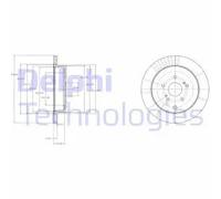 2x Disco de freno ventilado BG4329 DELPHI para SUZUKI GRAND VITARA II