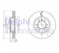 2x Disco de freno ventilado BG4339 DELPHI para IVECO DAILY III Caja/Chasis