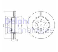 Discos de freno DELPHI BG4343C delantero, ventilado , 2 Pieza