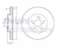 DELPHI BG4785C Disco de freno