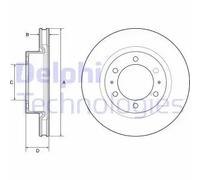 2x Disco de freno ventilado BG4925C DELPHI para TOYOTA HILUX VII Pick-up