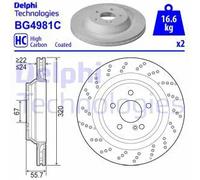 DELPHI BG4981C Disco de freno