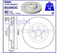 2x Disco de freno ventilado BG5063C DELPHI para FORD FOCUS IV FOCUS IV Turnier
