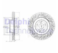 2x Disco de freno ventilado BG9057 DELPHI para MERCEDES-BENZ CLASE S CLASE E SL