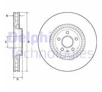 DELPHI BG9171C Disco de freno