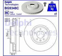 DELPHI BG9348C Disco de freno