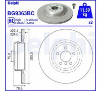 DELPHI BG9363BC Disco de freno