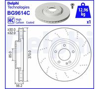 2x Disco de freno ventilado BG9614C DELPHI para MERCEDES-BENZ CLASE G