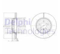 2x Disco de freno ventilado BG9789 DELPHI para BMW 7