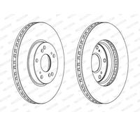2x Disco de freno ventilado DDF1775C FERODO para HONDA ACCORD VIII