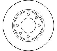 2x Disco de freno ventilado DF1218 TRW para PEUGEOT CITROËN