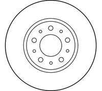 2x Disco de freno ventilado DF1697 TRW para VOLVO 740 740 Kombi 940 940 Kombi