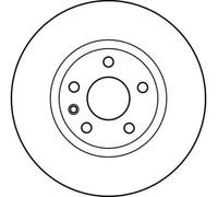 Disco de freno TRW DF2645 delantero, ventilado , altamente carbonizado, 1 Pieza