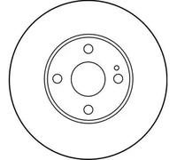 2x Disco de freno ventilado DF2702 TRW para MAZDA 323 S IV 323 C IV 323 F IV