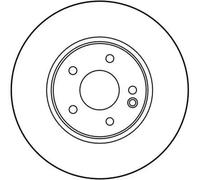 2x Disco de freno ventilado DF2812 TRW para MERCEDES-BENZ CHRYSLER
