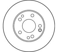 2x Disco de freno ventilado DF2814 TRW para MERCEDES-BENZ 190
