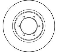 2x Disco de freno ventilado DF3118 TRW para MITSUBISHI PAJERO II Canvas Top L200