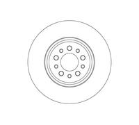 2x Disco de freno ventilado DF3969S TRW para JEEP COMPASS RENEGADE SUV