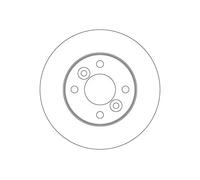 2x Disco de freno ventilado DF3989 TRW para DACIA SPRING