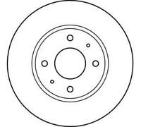 2x Disco de freno ventilado DF4054 TRW para MITSUBISHI VOLVO