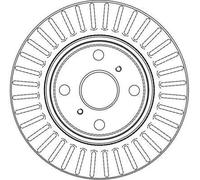 2x Disco de freno ventilado DF4058 TRW para TOYOTA PASEO Coupé STARLET